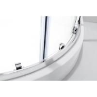 Душевой уголок Cezares Molveno-R-11-100+20-P-Cr, 120 x 120 см, стекло рифленое Punto, профиль хром