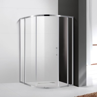 Душевой уголок Cezares Molveno-R-11-100+30-C-Cr-IV, 130 x 130 см, стекло прозрачное антикальций, профиль хром