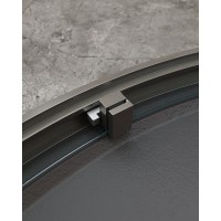 Душевой уголок Cezares Molveno-R-11-90+20-C-GM-IV, 110 x 110 см, стекло прозрачное, профиль оружейная сталь