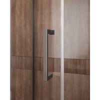 Душевой уголок Cezares Molveno-R-11-90+30-C-GM-IV, 120 x 120 см, стекло прозрачное, профиль оружейная сталь