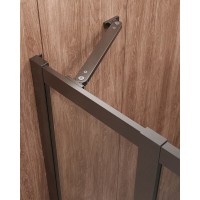 Душевой уголок Cezares Molveno-R-11-90+30-C-GM-IV, 120 x 120 см, стекло прозрачное, профиль оружейная сталь