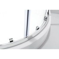 Душевой уголок Cezares Molveno-R-2-100-P-Cr, 100 x 100 см, стекло рифленое Punto, профиль хром
