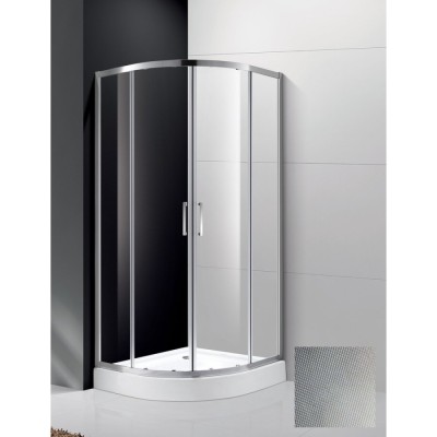 Душевой уголок Cezares Molveno-R-2-100-P-Cr, 100 x 100 см, стекло рифленое Punto, профиль хром
