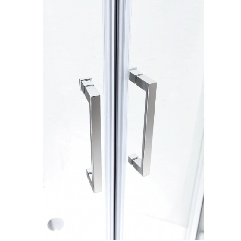 Душевой уголок Cezares MOLVENO-RH-2-110/80-P-Cr, 90 x 100 см, стекло текстурное, профиль хром