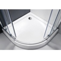 Душевой уголок Cezares MOLVENO-RH-2-110/80-P-Cr, 90 x 100 см, стекло текстурное, профиль хром
