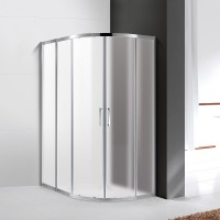 Душевой уголок Cezares MOLVENO-RH-2-120/100-P-Cr, 120 x 100 см, стекло текстурное, профиль хром