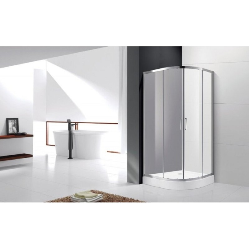 Душевой уголок Cezares MOLVENO-RH-2-120/90-C/P-Cr-IV, 120 х 90 см, стекло прозрачное антикальций/рифленое, профиль хром