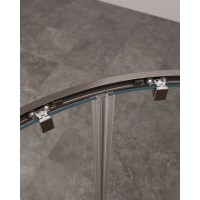 Душевой уголок Cezares Molveno-RH-2-130/100-C-GM-IV, 130 x 100 см, стекло прозрачное, профиль оружейная сталь