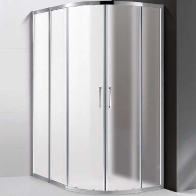 Душевой уголок Cezares MOLVENO-RH-2-130/100-P-Cr, 130 x 100 см, стекло текстурное, профиль хром