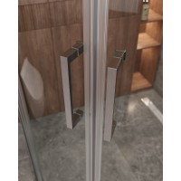 Душевой уголок Cezares Molveno-RH-22-120/110-C-GM-IV, 120 x 110 см, стекло прозрачное, профиль оружейная сталь