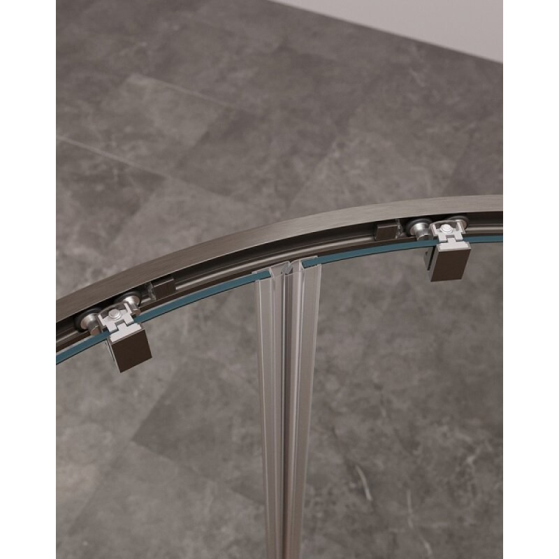 Душевой уголок Cezares Molveno-RH-22-130/120-C-GM-IV, 130 x 120 см, стекло прозрачное, профиль оружейная сталь