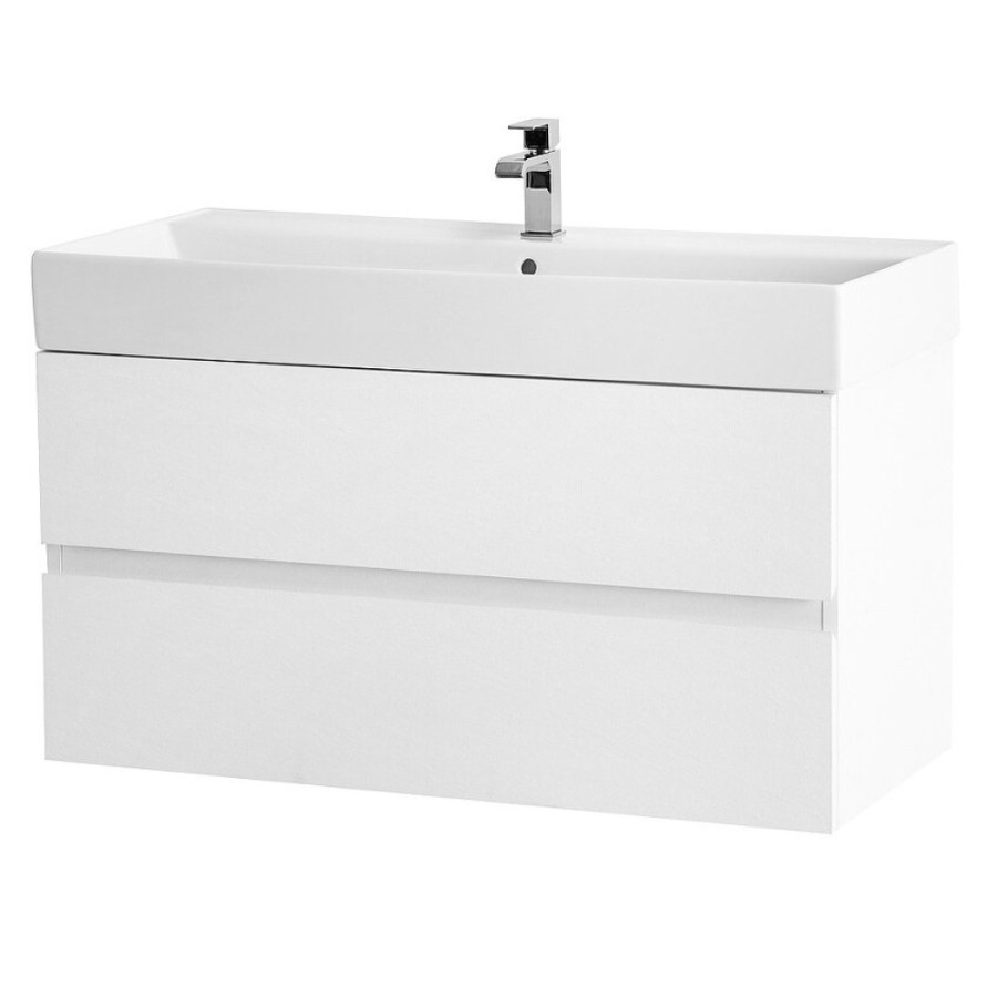 Тумба под раковину Cezares Molveno 46-100-2C-SO-BG, 100 см, подвесная, bianco ghiaccio