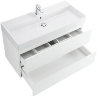 Тумба под раковину Cezares Molveno 46-100-2C-SO-BG, 100 см, подвесная, bianco ghiaccio