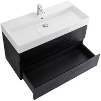 Тумба под раковину Cezares Molveno 46-100-2C-SO-NR, 100 см, подвесная, nero