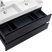 Тумба под раковину Cezares Molveno 46-120-2C-SO-2-NR, 120 см, подвесная, под раковину с двумя чашами, nero