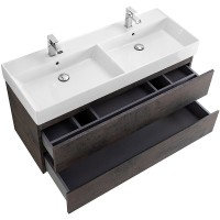 Тумба под раковину Cezares Molveno 46-120-2C-SO-2-OSS, 120 см, подвесная, под раковину с двумя чашами, ossido
