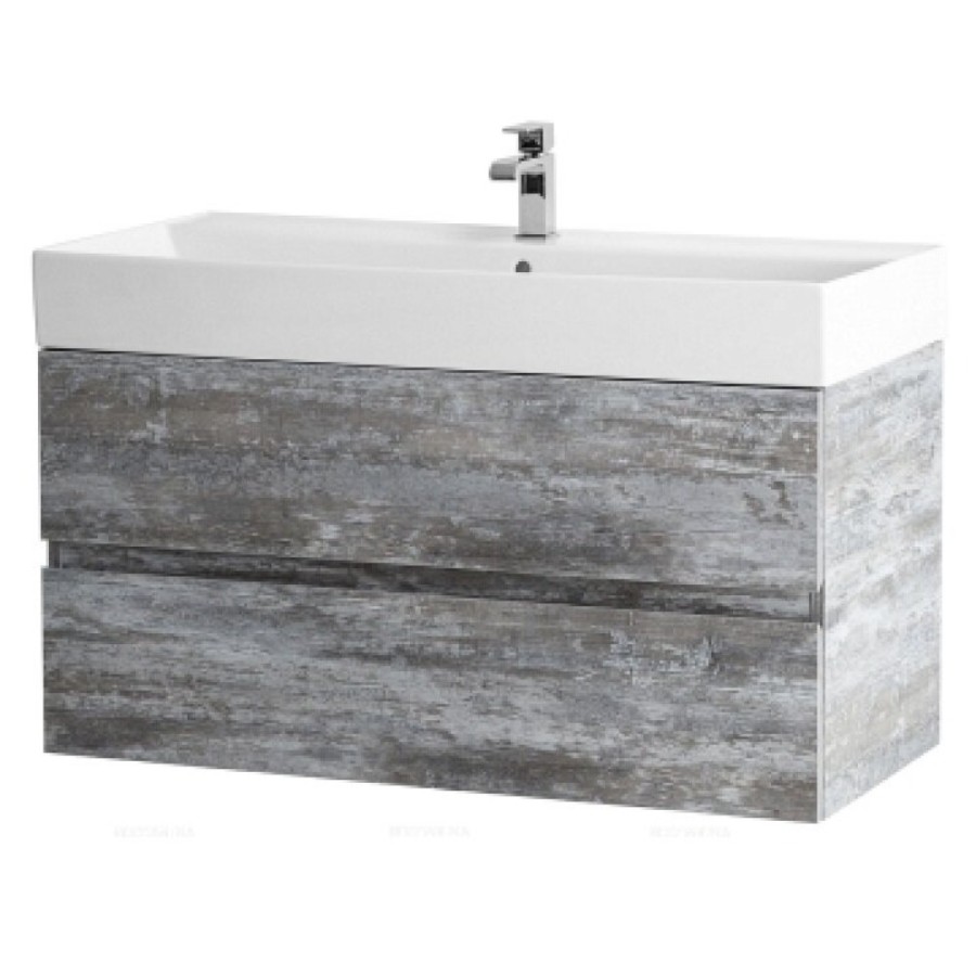 Тумба под раковину Cezares Molveno 46-80-2C-SO-LG, 80 см, подвесная, legno grigio