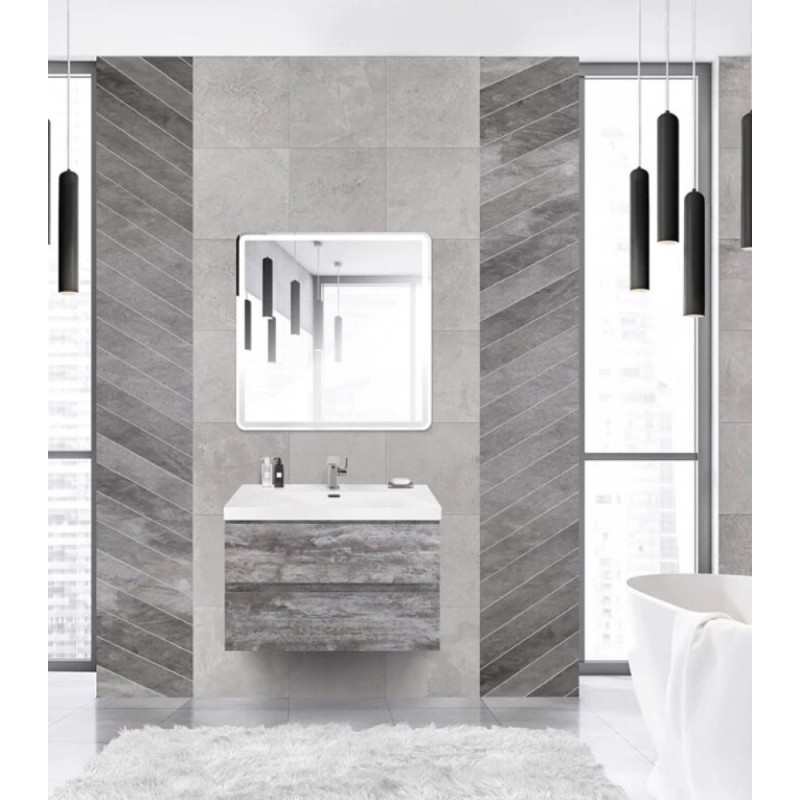 Тумба под раковину Cezares Molveno 46-80-2C-SO-LG, 80 см, подвесная, legno grigio