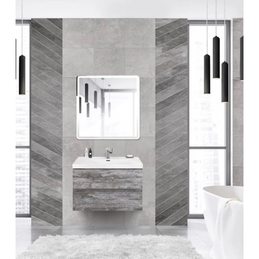 Тумба под раковину Cezares Molveno 46-80-2C-SO-LG, 80 см, подвесная, legno grigio