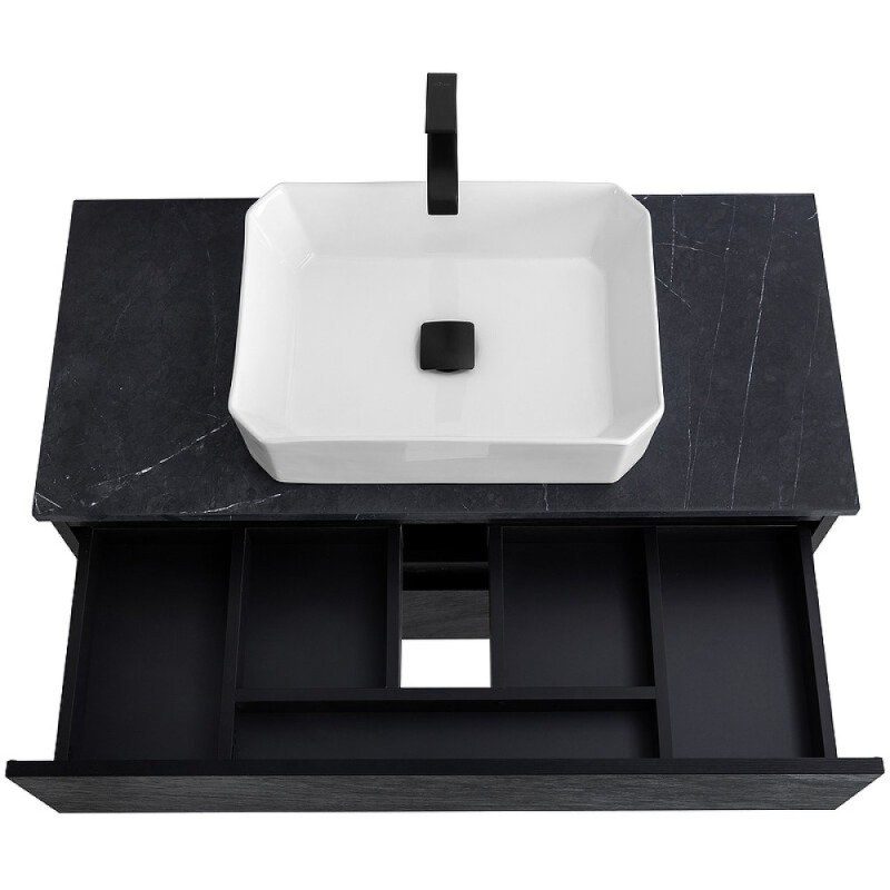 Тумба под раковину Cezares Molveno 46-80-2C-SO-NR, 80 см, подвесная, nero