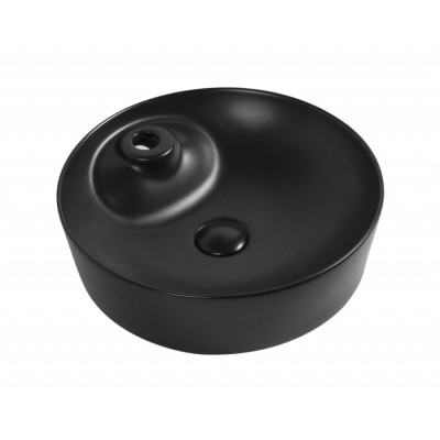 Раковина накладная Aquanet Moon-2-MB, 00273671, 43 см, керамика, черная матовая