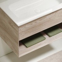 Тумба под раковину Sancos Marmi 1.0 MR1.0100EG, 100 см, подвесная, цвет дуб галифакс натуральный