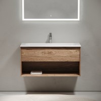 Тумба под раковину Sancos Marmi 1.0 MR1.0100ECH, 100 см, подвесная, цвет дуб чарльстон