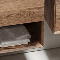 Тумба под раковину Sancos Marmi 1.0 MR1.0100RECH, 100 см, подвесная, цвет дуб чарльстон, правая