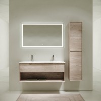 Тумба под раковину Sancos Marmi 1.0 MR1.0120EG, 120 см, подвесная, цвет дуб галифакс натуральный