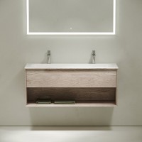 Тумба под раковину Sancos Marmi 1.0 MR1.0120EG, 120 см, подвесная, цвет дуб галифакс натуральный