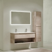 Тумба под раковину Sancos Marmi 1.0 MR1.0120EG, 120 см, подвесная, цвет дуб галифакс натуральный