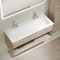 Тумба под раковину Sancos Marmi 1.0 MR1.0120EG, 120 см, подвесная, цвет дуб галифакс натуральный