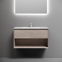 Тумба под раковину Sancos Marmi 1.0 MR1.090EG, 90 см подвесная, цвет дуб галифакс натуральный
