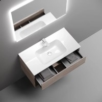 Тумба под раковину Sancos Marmi 1.0 MR1.090EG, 90 см подвесная, цвет дуб галифакс натуральный