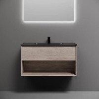 Тумба под раковину Sancos Marmi 1.0 MR1.090EG, 90 см подвесная, цвет дуб галифакс натуральный