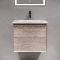 Тумба под раковину Sancos Marmi 2.0 MR2.060EG, 60 см, подвесная, цвет дуб галифакс натуральный