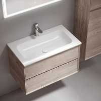 Тумба под раковину Sancos Marmi 2.0 MR2.080EG, 80 см, подвесная, цвет дуб галифакс натуральный