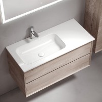 Тумба под раковину Sancos Marmi 2.0 MR2.0100REG, 100 см, подвесная, цвет дуб галифакс натуральный, правая