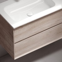 Тумба под раковину Sancos Marmi 2.0 MR2.0100REG, 100 см, подвесная, цвет дуб галифакс натуральный, правая