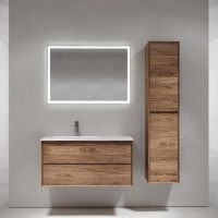 Тумба под раковину Sancos Marmi 2.0 MR2.0100LECH/MR2.0100RECH, 100 см, подвесная, цвет дуб чарльстон, левая/правая