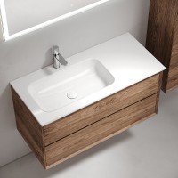 Тумба под раковину Sancos Marmi 2.0 MR2.0100LECH/MR2.0100RECH, 100 см, подвесная, цвет дуб чарльстон, левая/правая