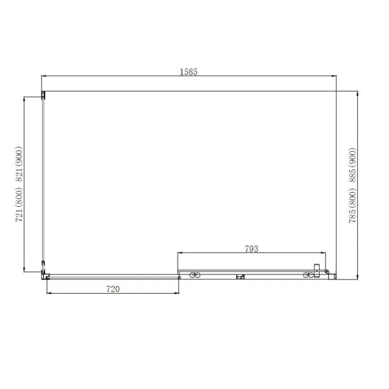 Душевой уголок Aquanet Alfa NAA1131, 160 x 80 x 200 см, стекло прозрачное, профиль хром, 273606