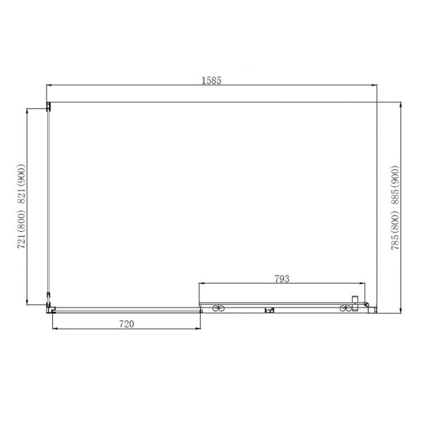 Душевой уголок Aquanet Alfa NAA1131, 160 x 80 x 200 см, стекло прозрачное, профиль хром, 273606