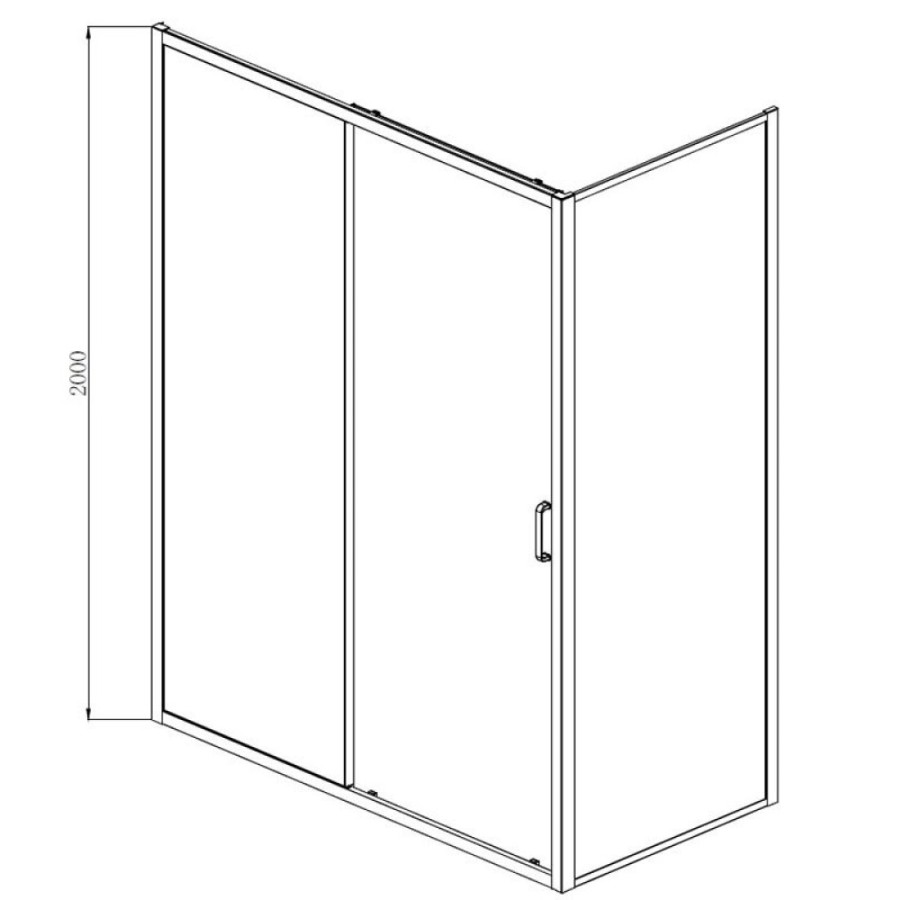 Душевой уголок Aquanet Alfa NAA1131, 160 x 90 x 200 см, стекло прозрачное, профиль хром, 273607