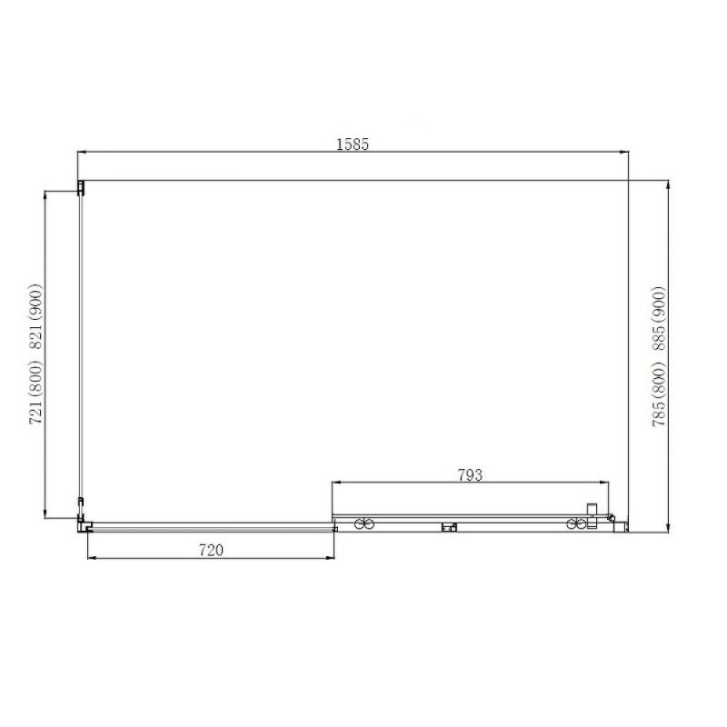 Душевой уголок Aquanet Alfa NAA1131, 160 x 90 x 200 см, стекло прозрачное, профиль хром, 273607