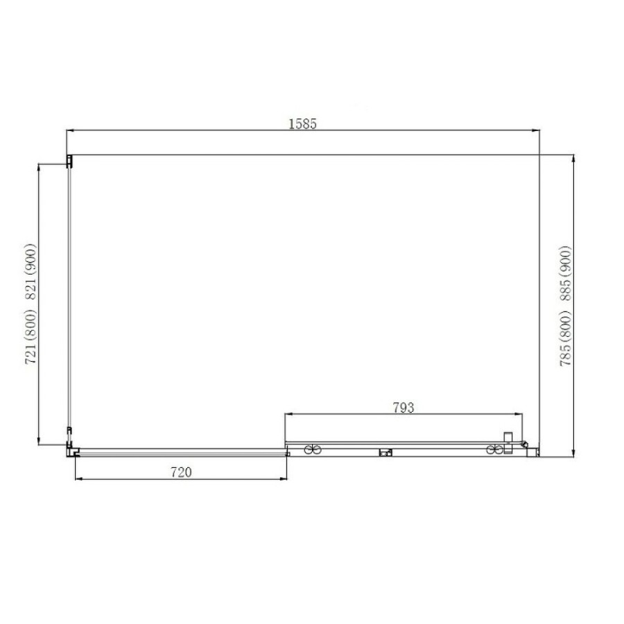 Душевой уголок Aquanet Alfa NAA1131, 160 x 90 x 200 см, стекло прозрачное, профиль хром, 273607
