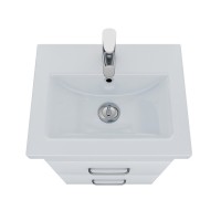 Тумба с раковиной Iddis New Custo 50 см напольная, белая, NCU50W0i95