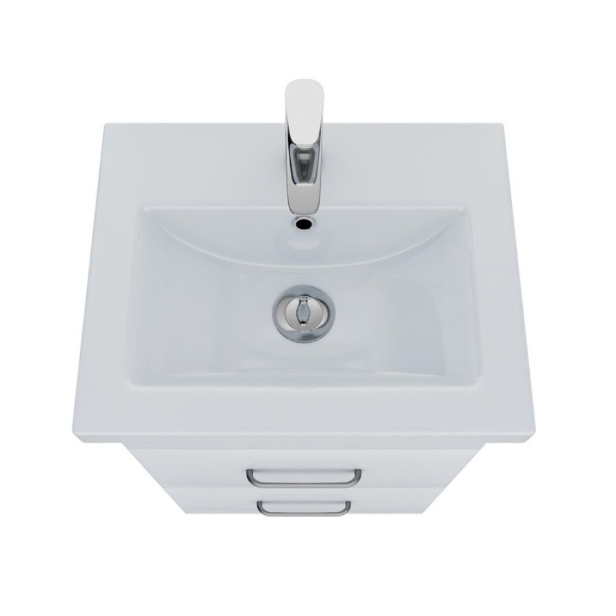 Тумба с раковиной Iddis New Custo 50 см напольная, белая, NCU50W0i95