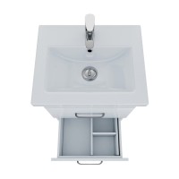 Тумба с раковиной Iddis New Custo 50 см напольная, белая, NCU50W0i95
