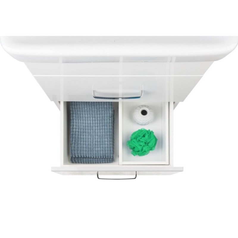 Тумба с раковиной Iddis New Custo 50 см напольная, белая, NCU50W0i95